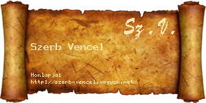 Szerb Vencel névjegykártya